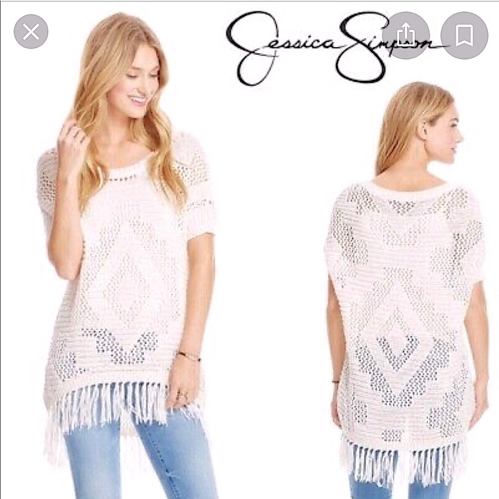 🆕 JESSICA SIMPSON | Fringe Crochet Top